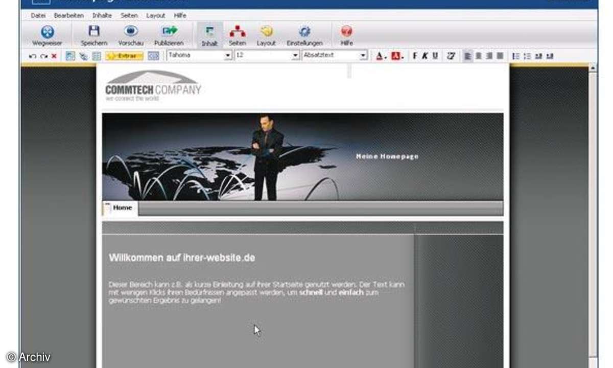 Schritt für Schritt zum Webauftritt
