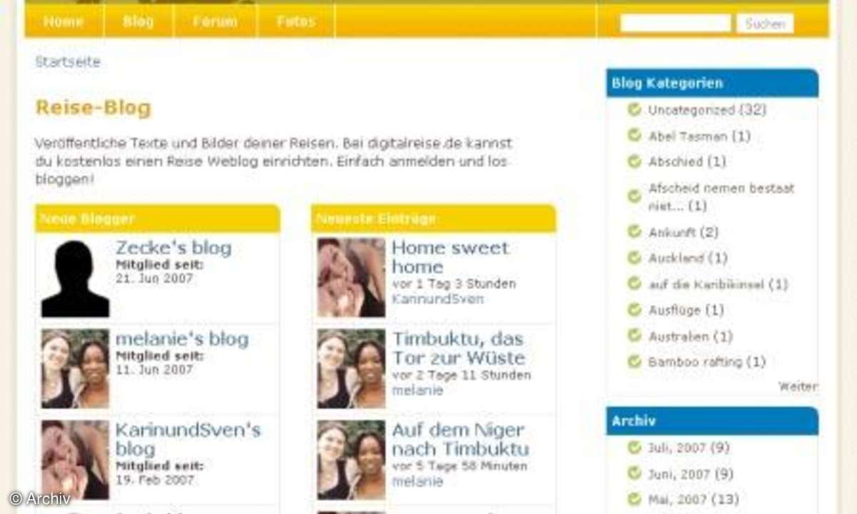 Fernweh-Blogs
