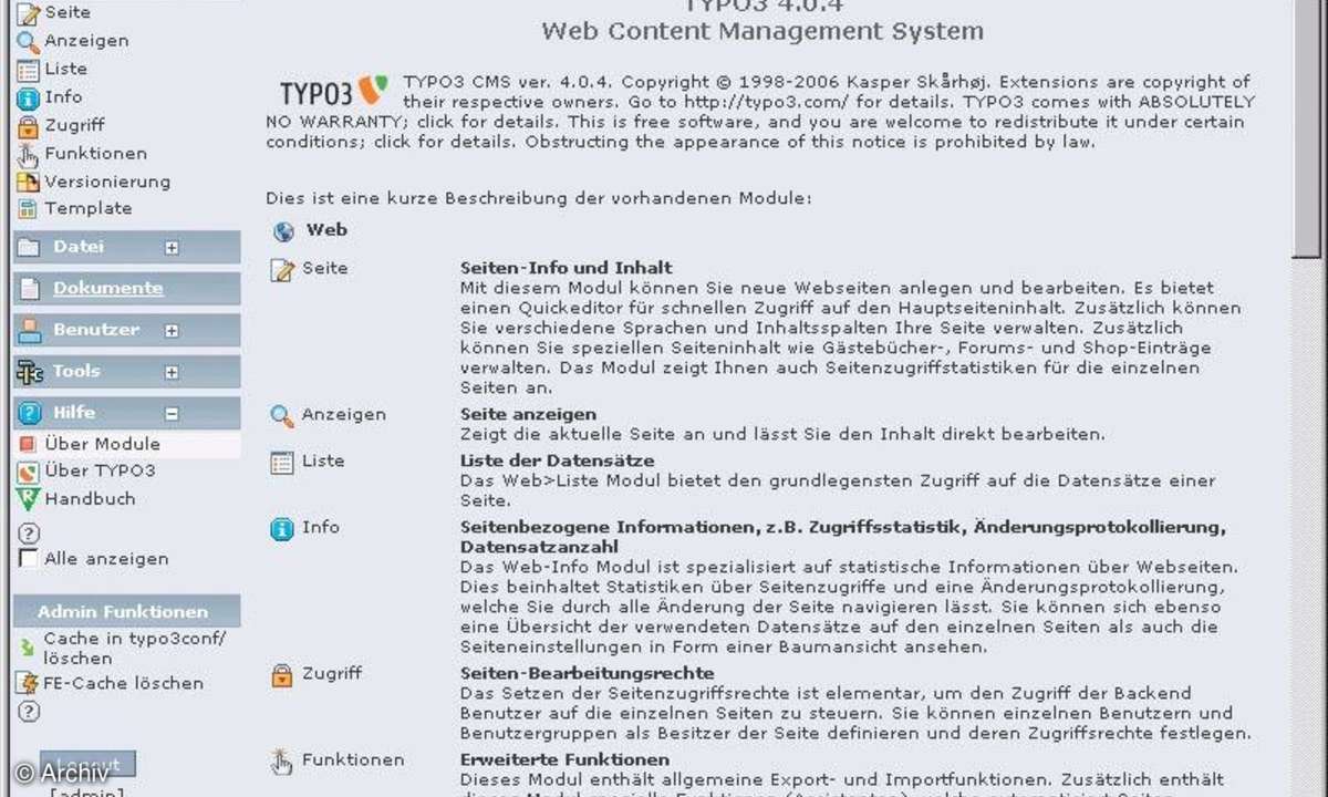 Content Management mit Typo3