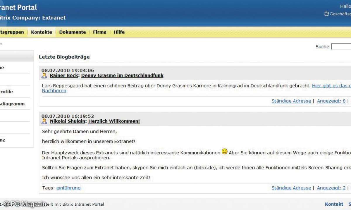 blogs, bitrix, intranet
