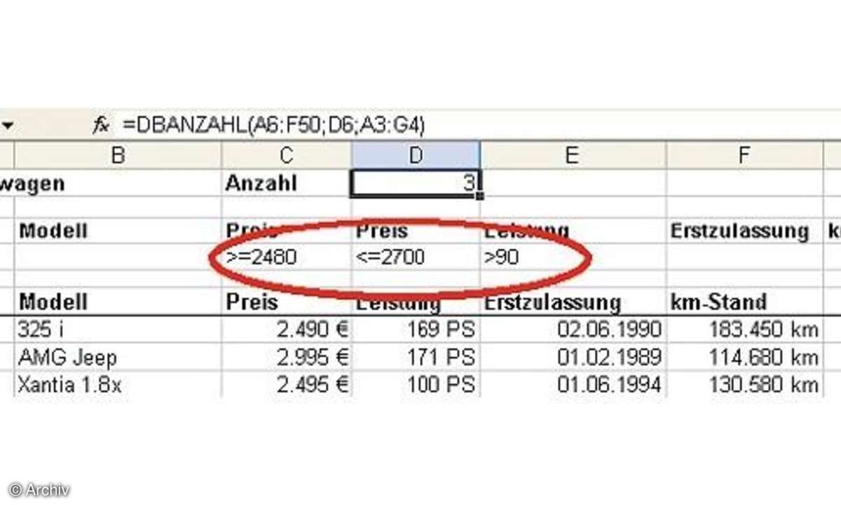 So wird Excel zur Datenbank