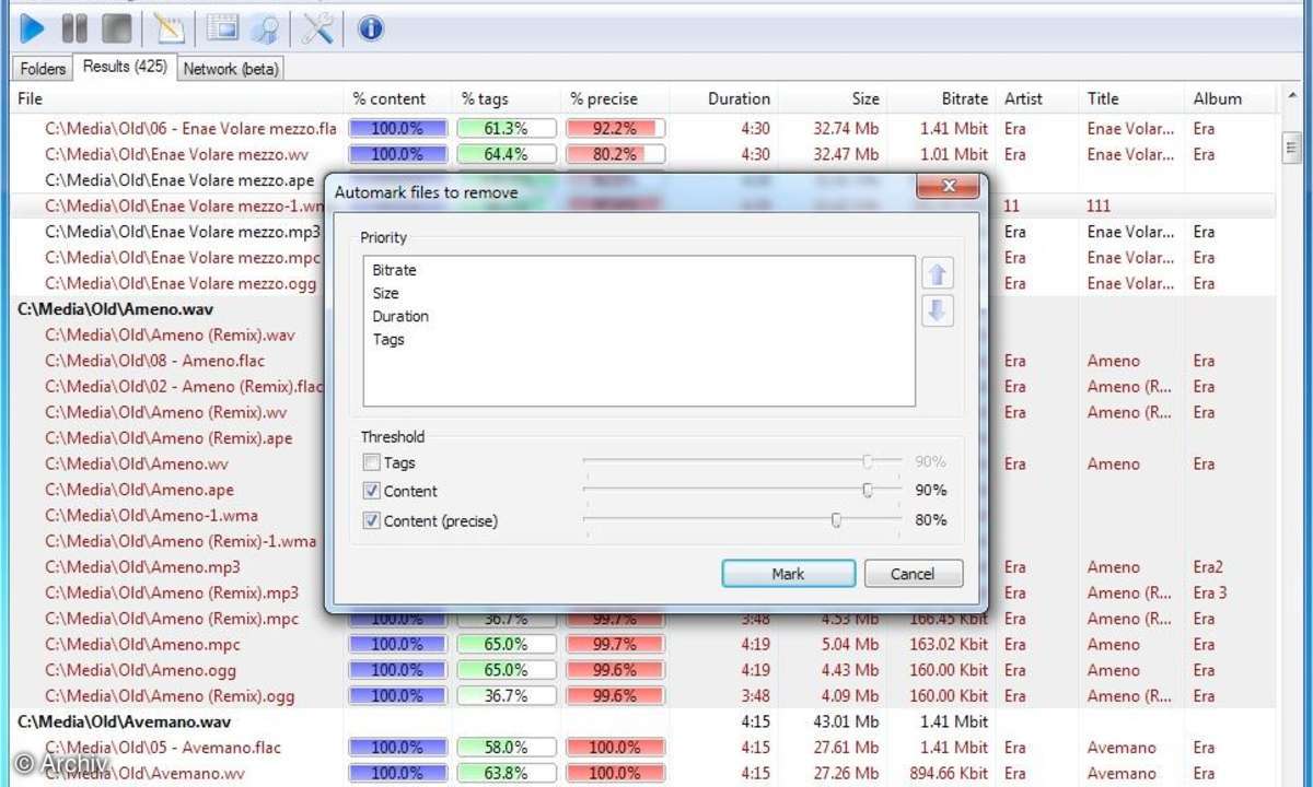 Similarity,Duplikate,finden,mp3,Songs,Lieder
