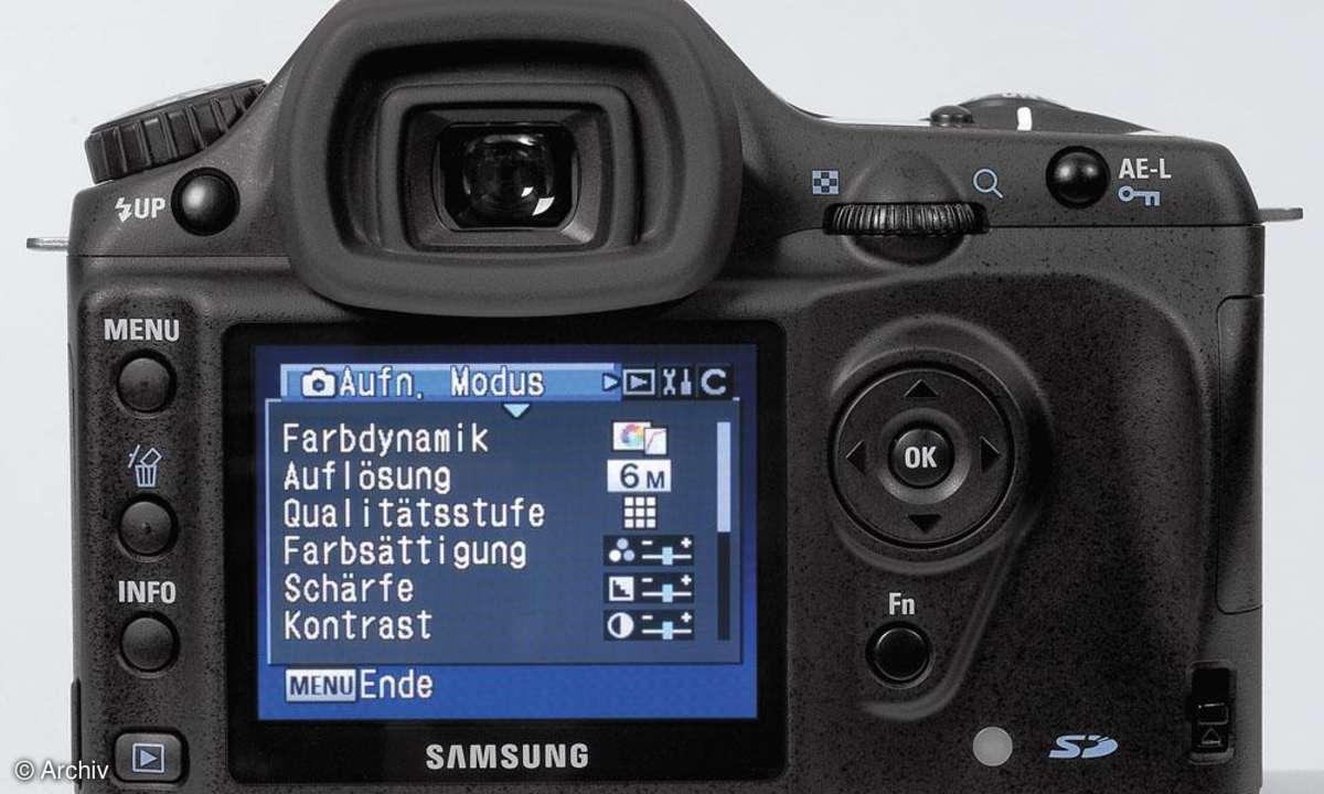 Samsung GX-1S Rückseite/Display