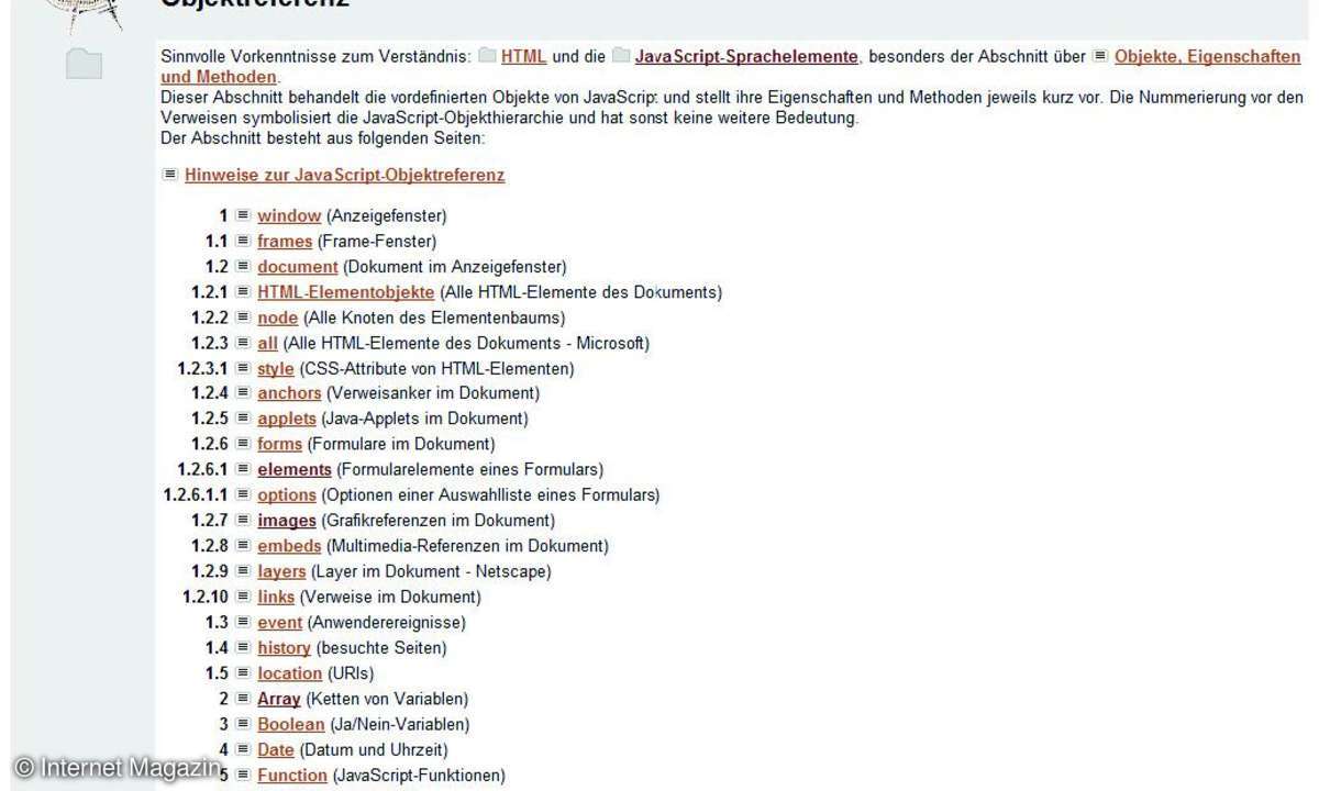 Internet, webdesign, arrays, javascript, programmierung
