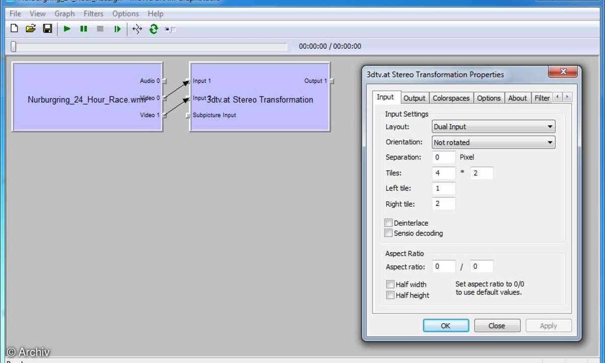 Monogram GraphStudio mit 3D-Filtern