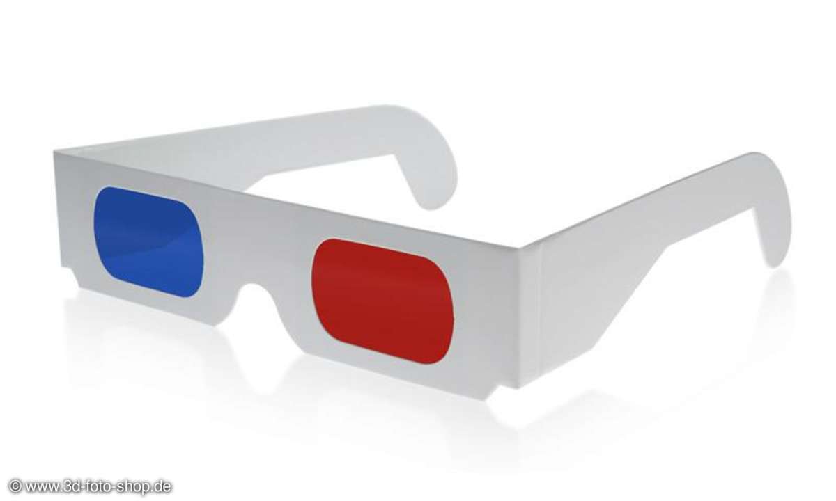 Eine Rot-Cyan-Anaglyphen-Brille