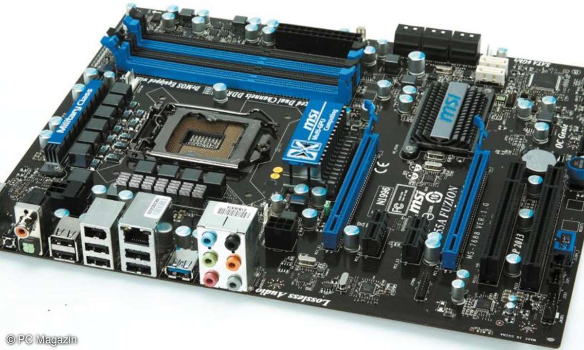 msi, mainboard, MSI P55A Fuzion mit Sockel-1156