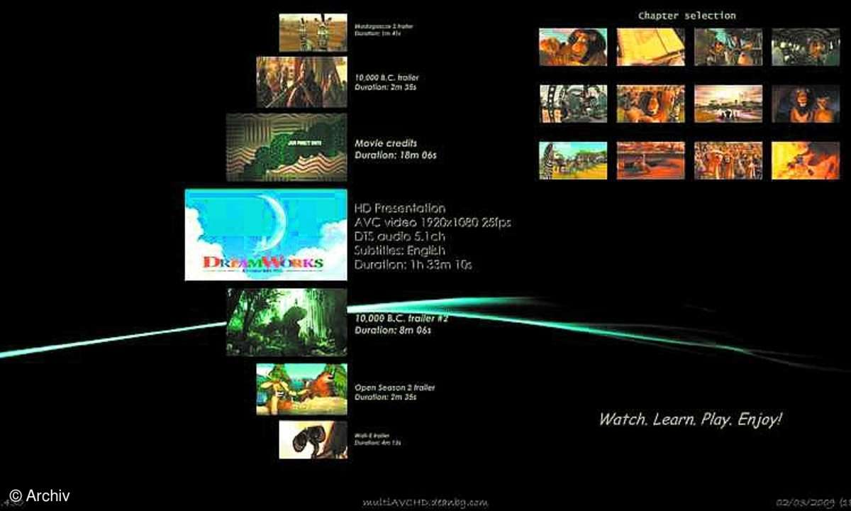 Blu-ray-Menü von multiAVCHD