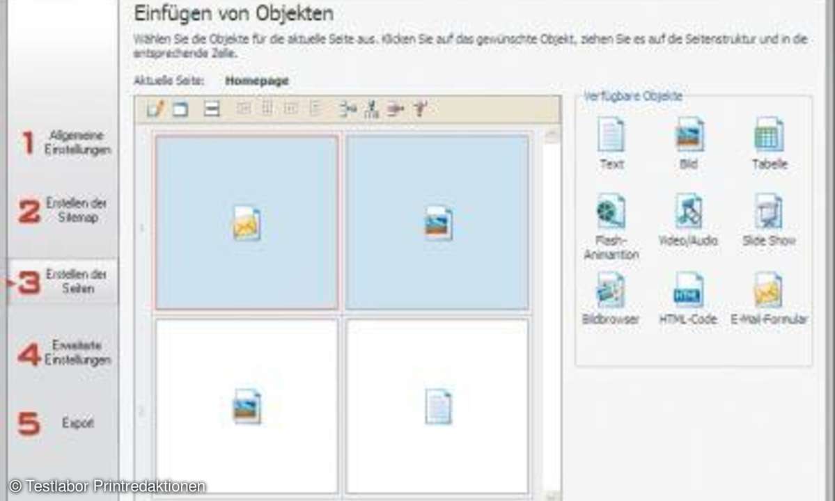 Web-Editoren: Einfachdesigner