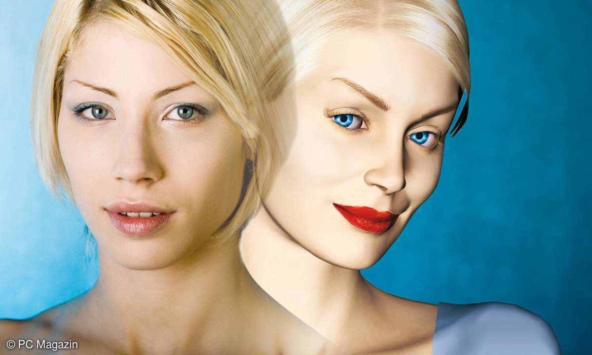 frau, virtuell, avatar