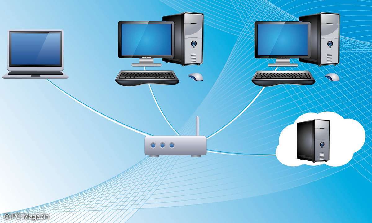 übersicht, router, pc, provider