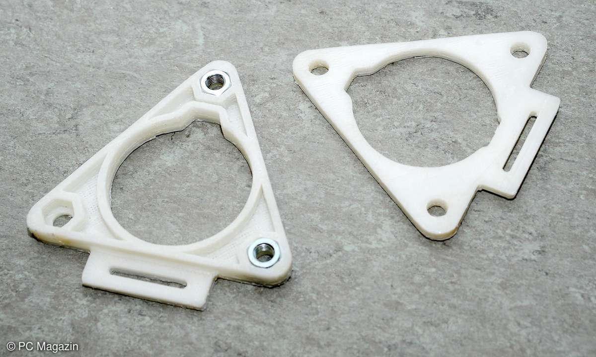 3D-Drucke des "RepRap Mendel" aus dem PC-Magazin-Labor