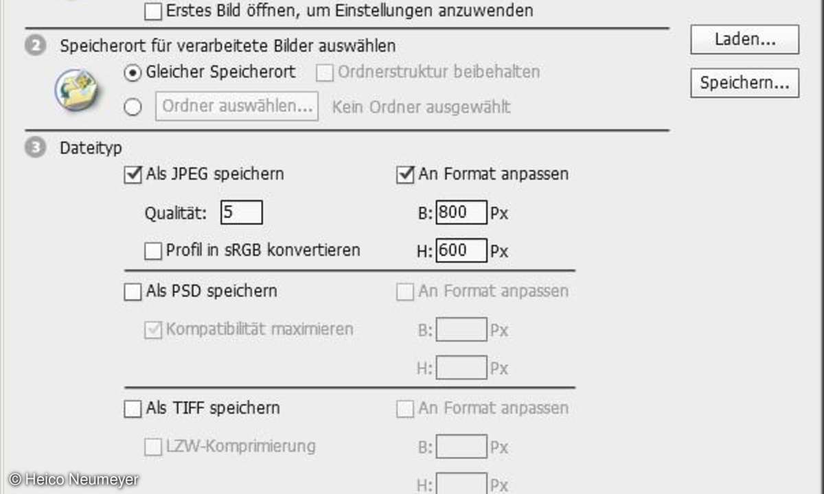 Fotoserien umwandeln