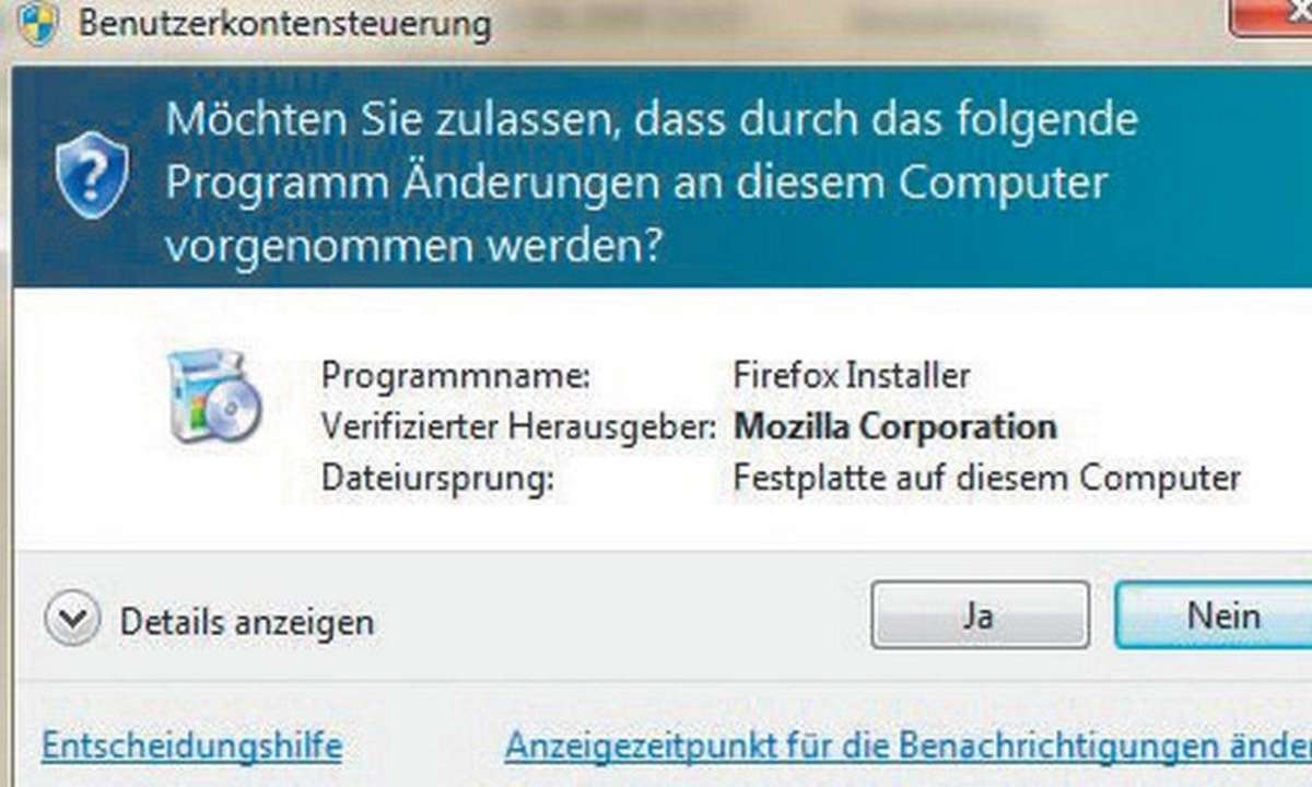 Microsoft, Benutzerkontensteuerung