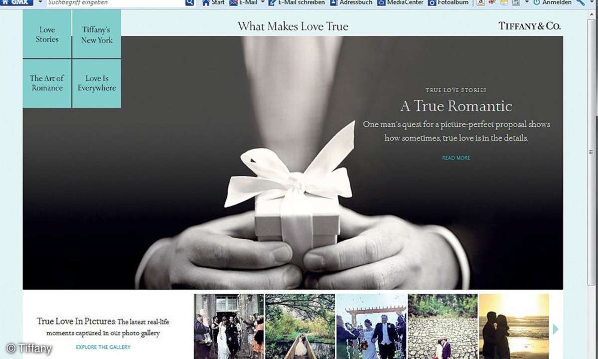 Microsite von Tiffany