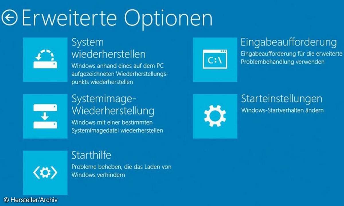 Windows, Reparatur
