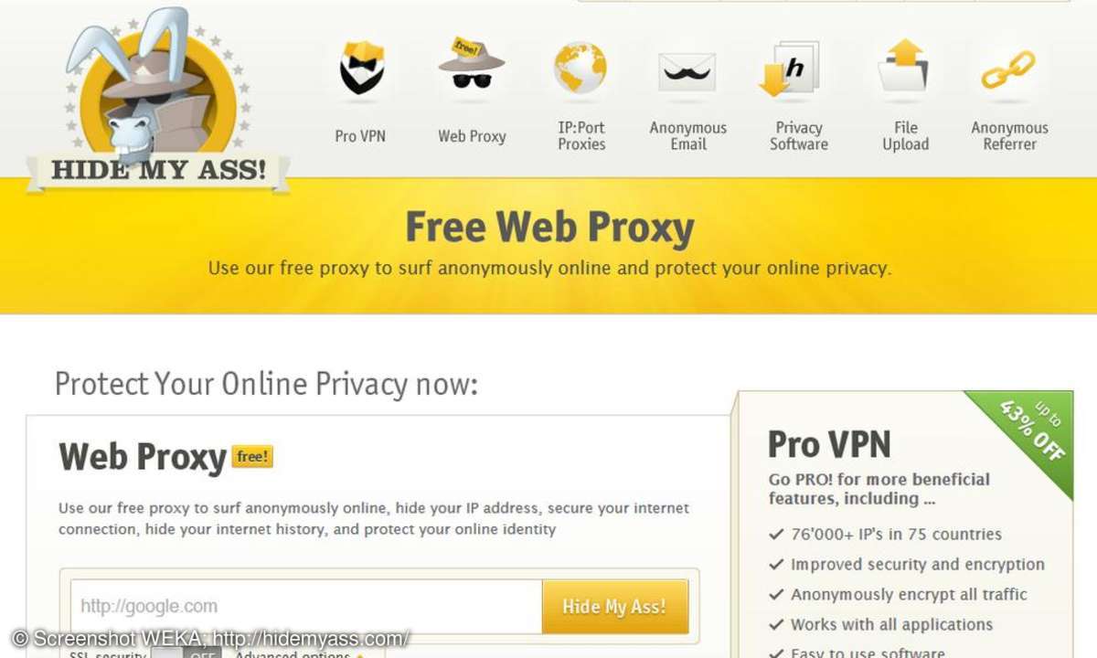 Eine weitere Möglichkeit, den GEMA-Sperren zu entgehen, sind kostenlose Online-Proxys wie HideMyAss, die sich unter anderem über Werbung finanziert. Dort kann man einfach den Link des Videos eingeben und surft mit einer anonymen IP-Adresse durch Y...