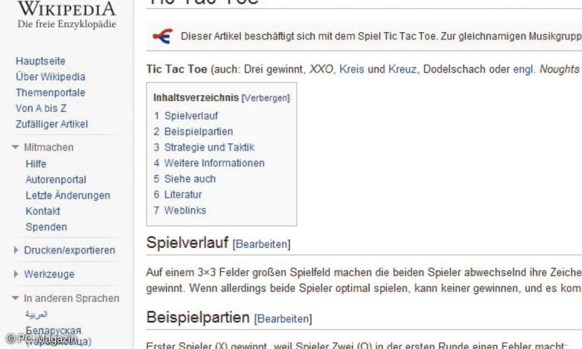 tic tac toe, wikipedia