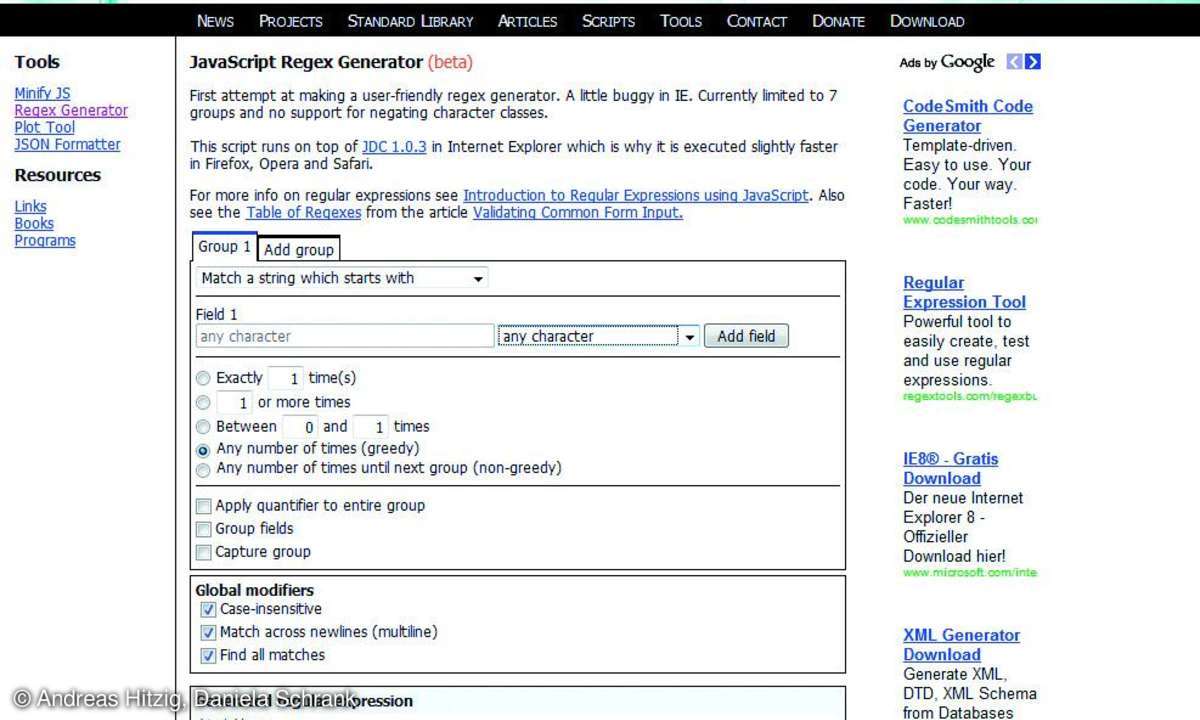 internet, webdesign, zeichenketten, syntax, regex