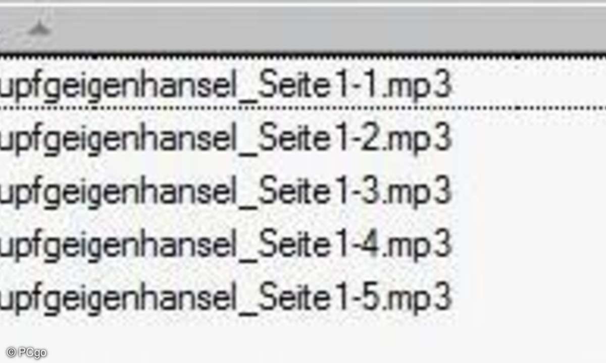 Nach dem Export liegen die Tracks in richtiger Reihenfolge im zuvor gewählten Zielverzeichnis.