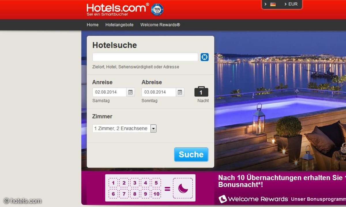 screenshot hotels.com