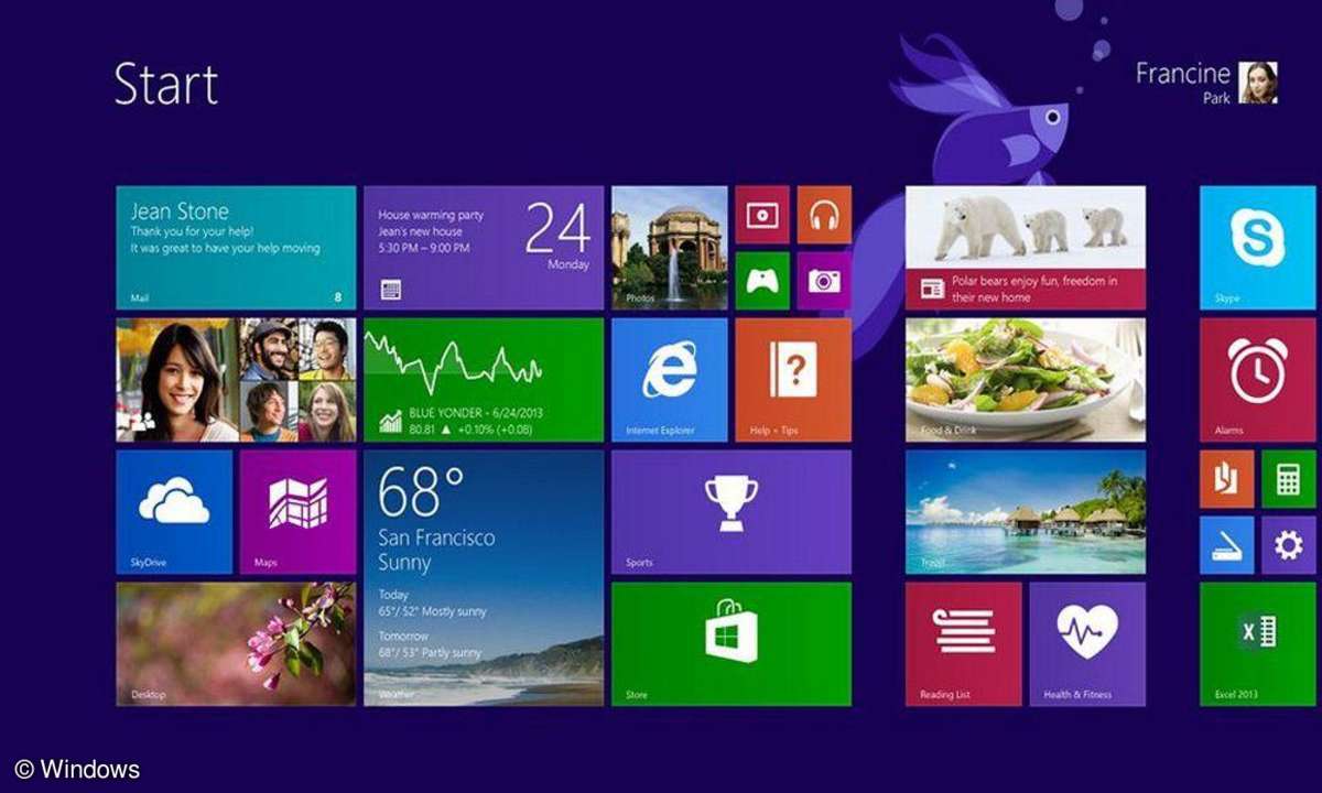 Windows 8: Starbildschirm