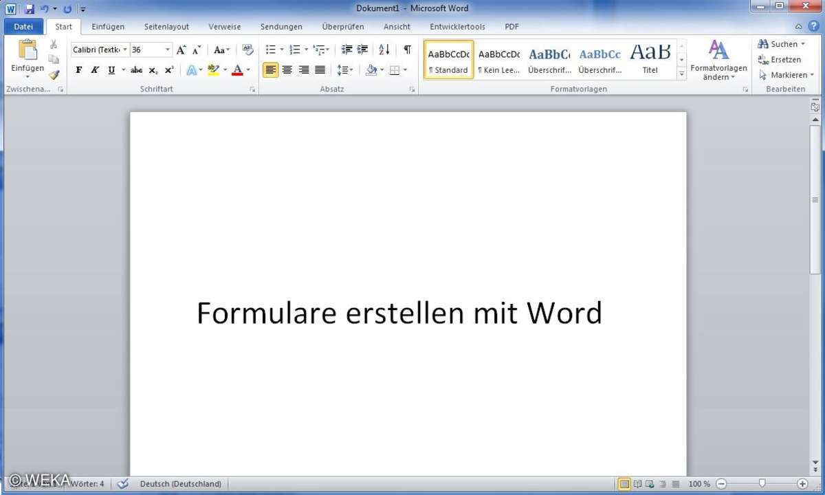 Word Formular erstellen - so geht's
