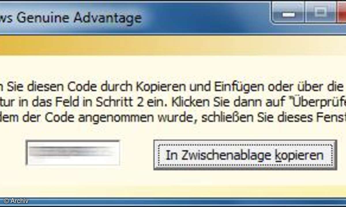 Genuine Check für Windows 7