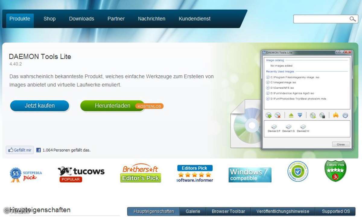 Daemon-Tools-Homepage