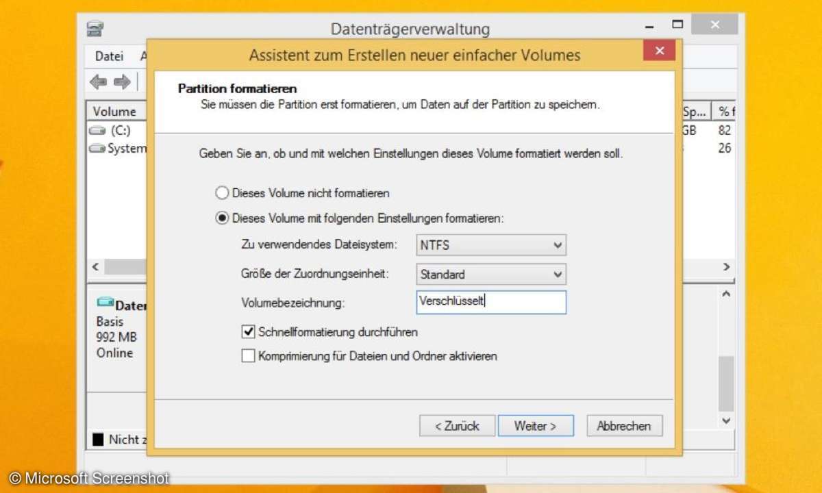 Screenshot Windows Bitlocker
