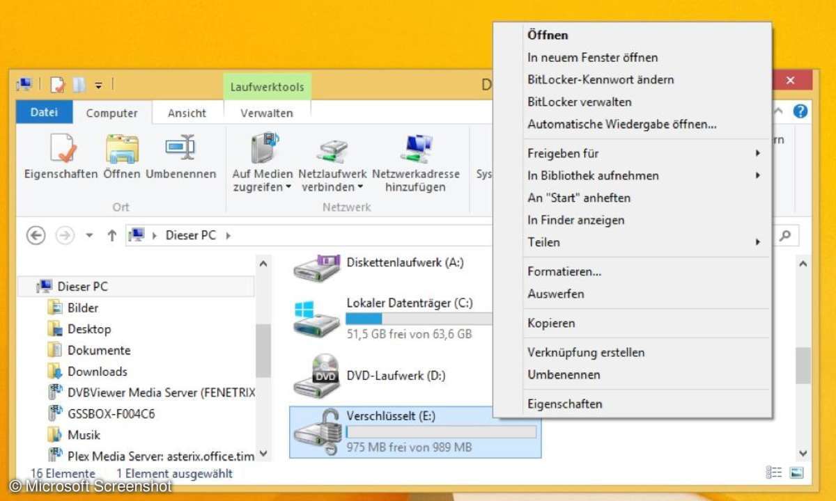 Screenshot Windows Bitlocker