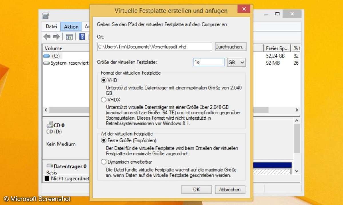 Screenshot Windows Bitlocker