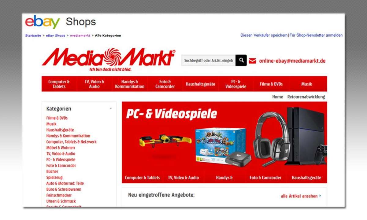 Media Markt Shop auf Ebay