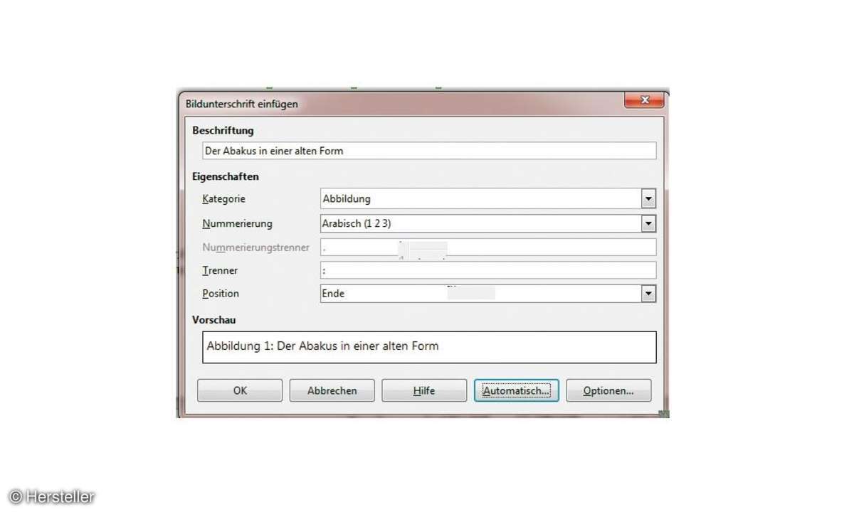 LibreOffice Abbildungen