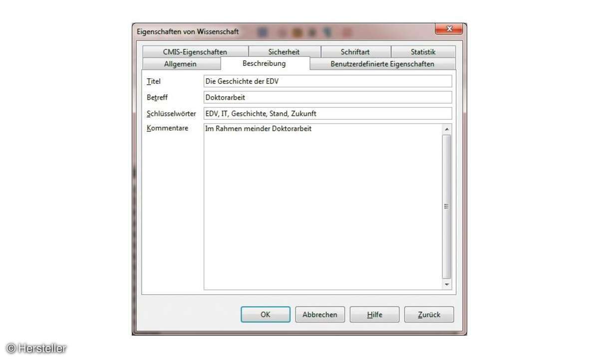 LibreOffice Eigenschaften