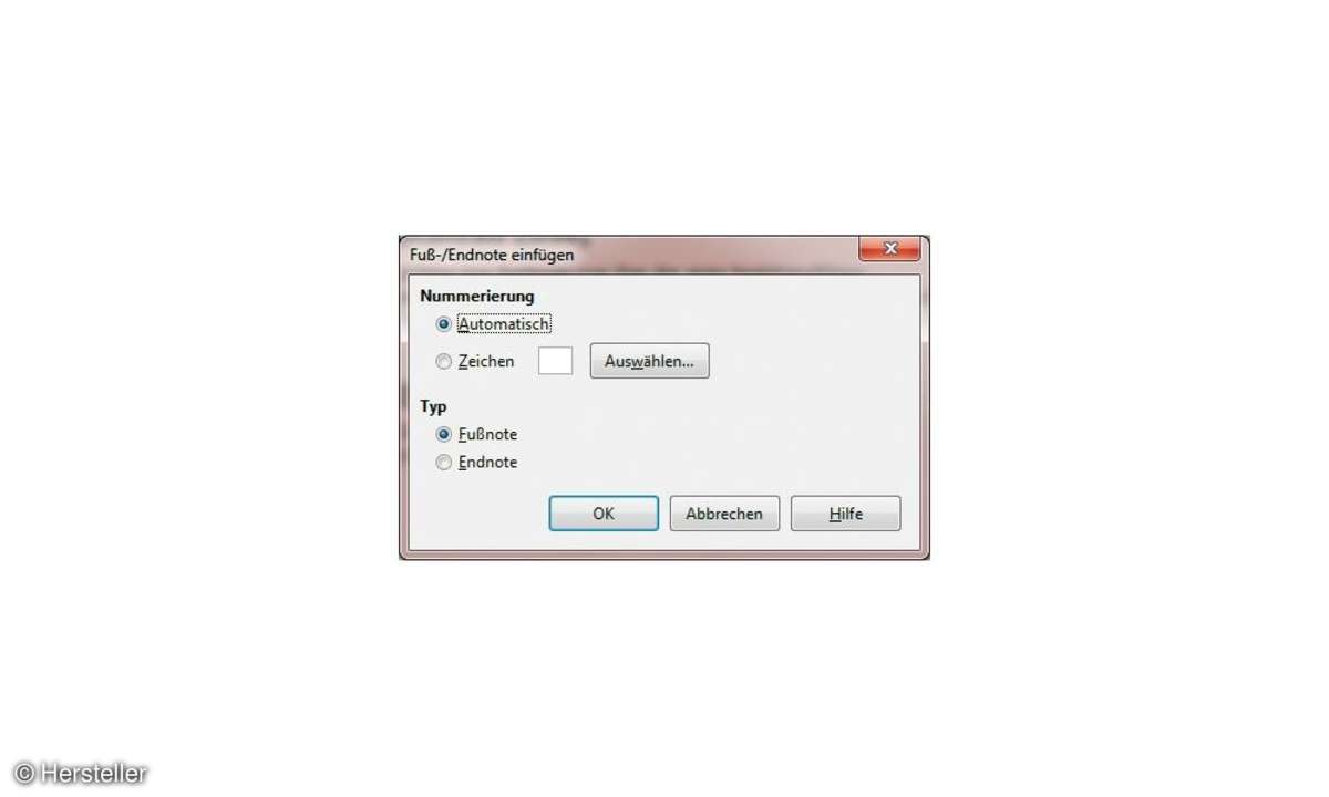 LibreOffice Fußnoten
