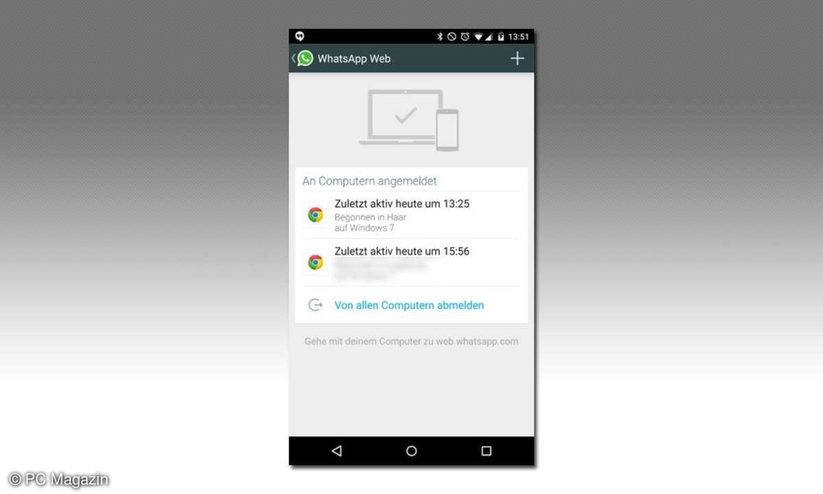WhatsApp Web: Computer-Übersicht