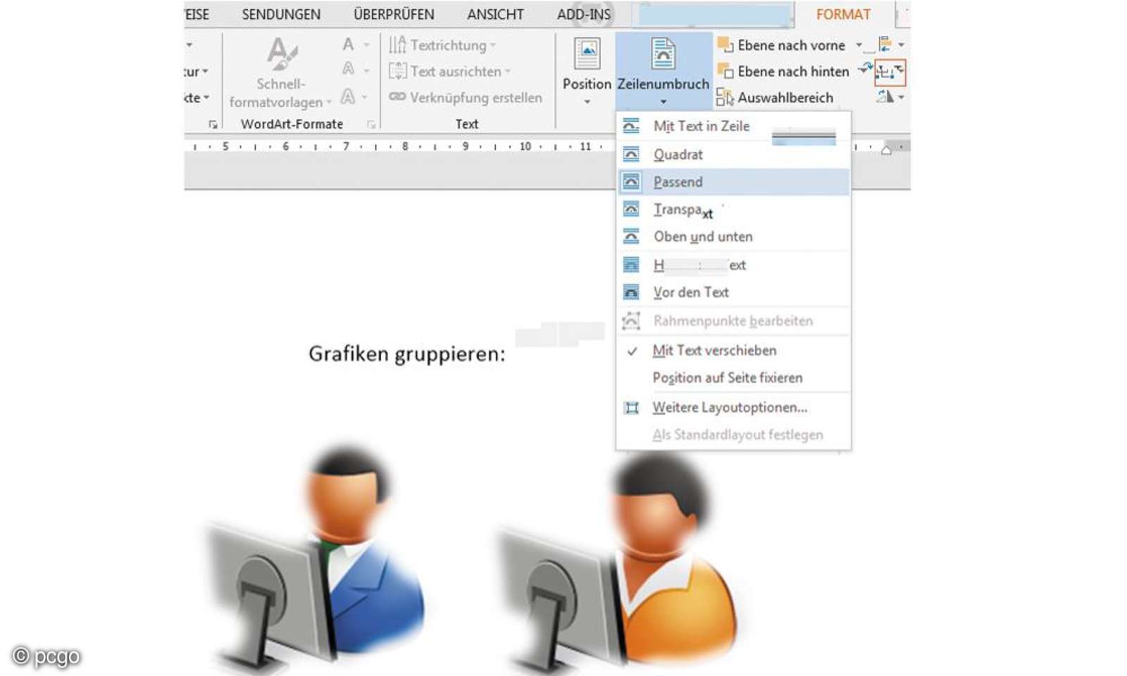 Word: Mehrere Bilder markieren, gruppieren und bearbeiten - connect-living