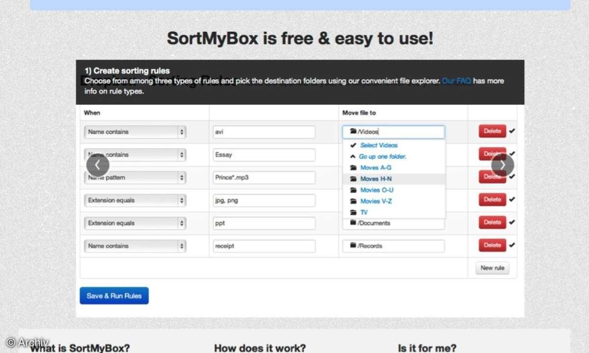 SortMyBox - Dropbox