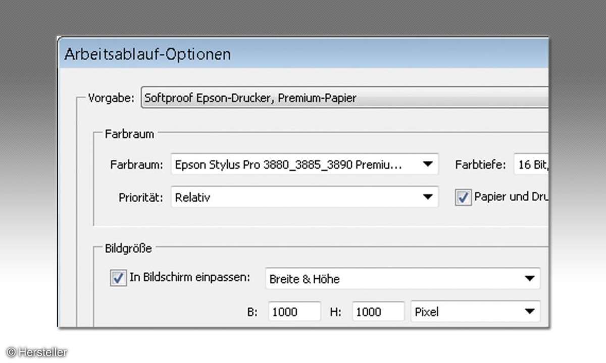 Arbeitsablauf-Optionen