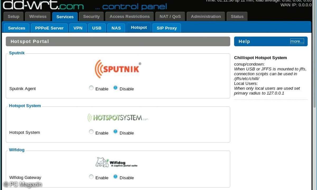 WLAN Router, DD WRT, Hotspot
