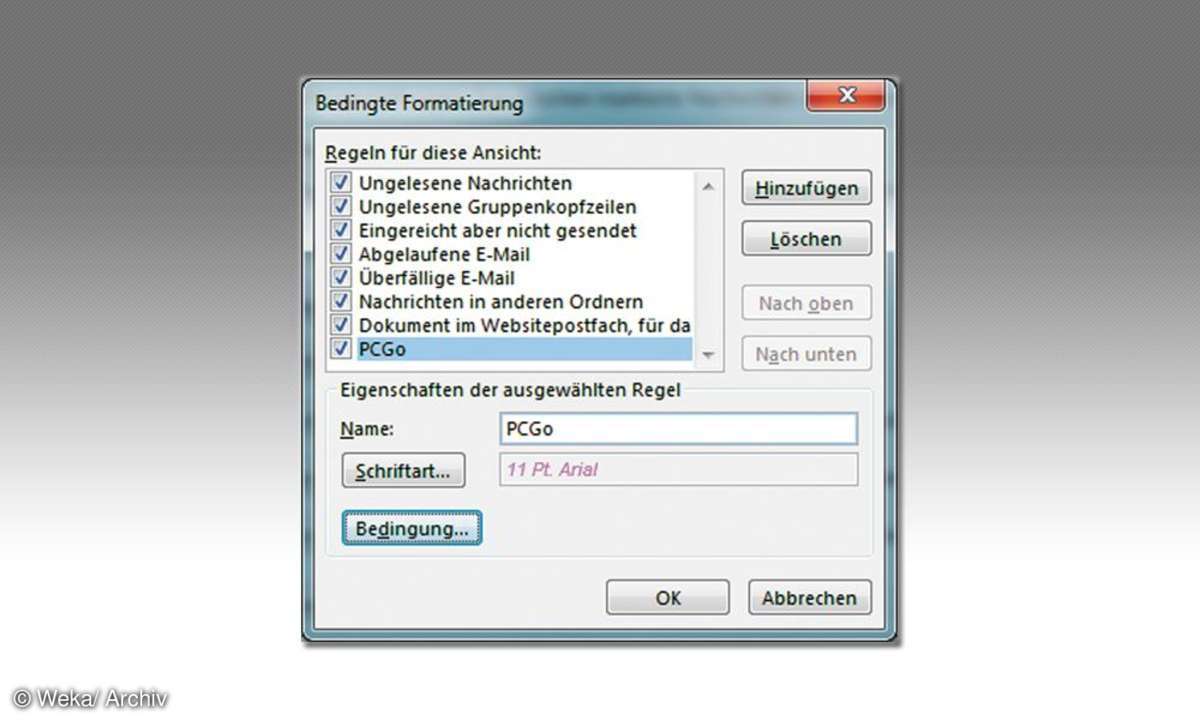 Outlook Formatierung