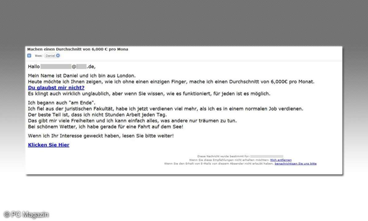 Spammail mit Jobangebot