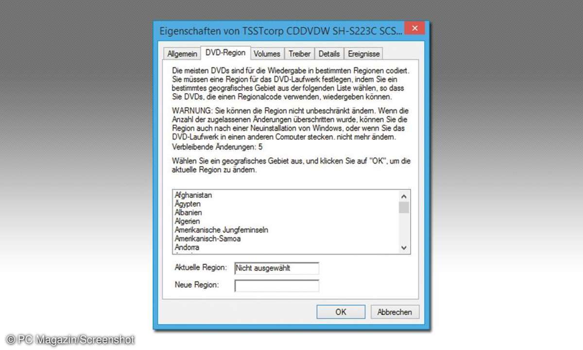 DVD Regionalcode - Windows