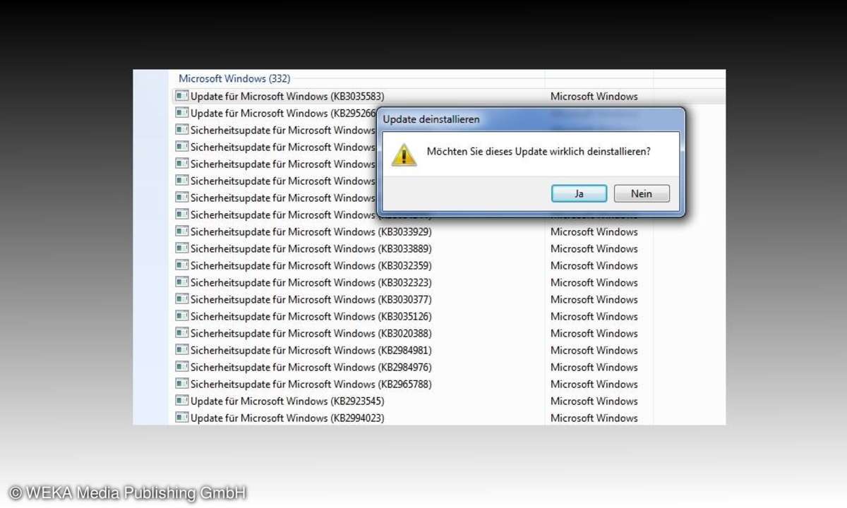 Screenshot: KB3035583 blockieren