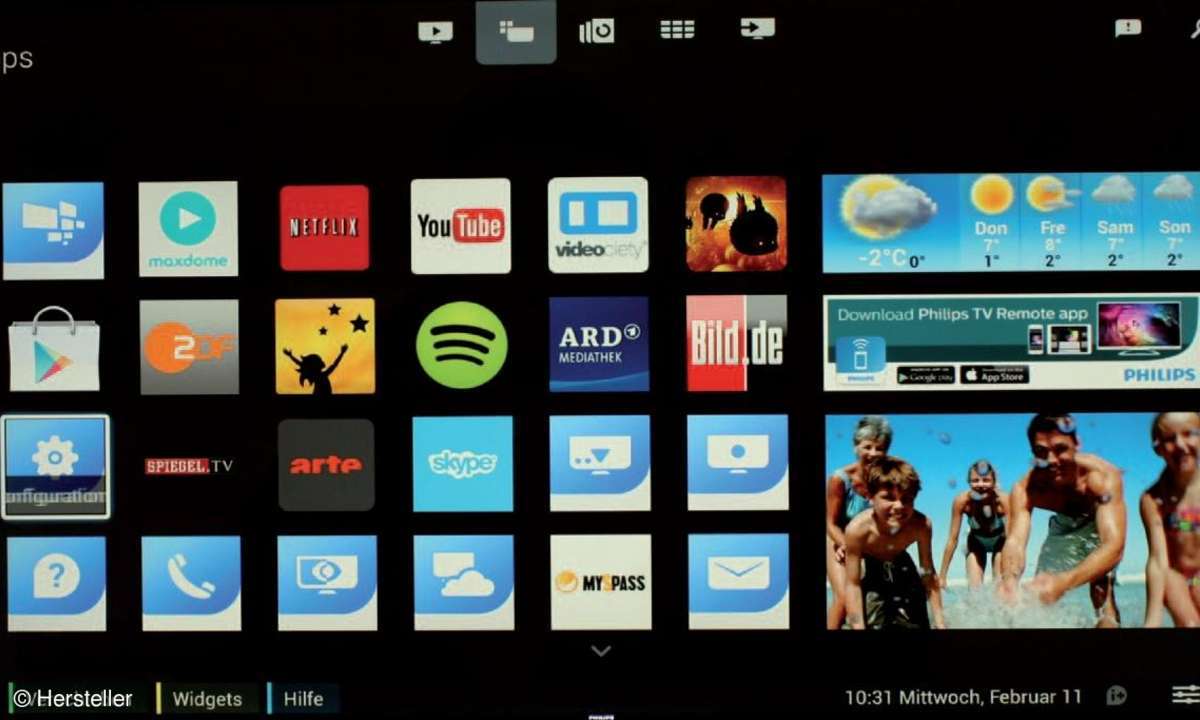 Apps auf dem Philips-TV