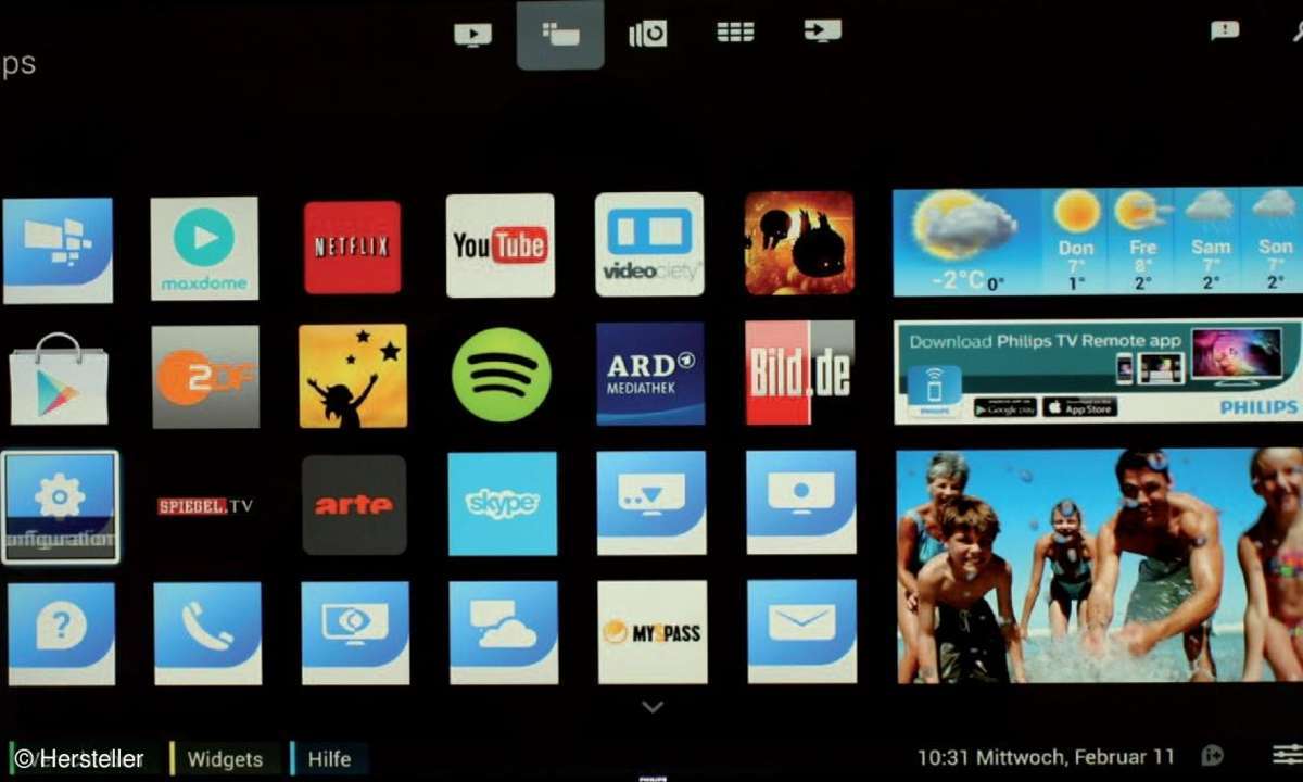 Apps auf dem Philips-TV