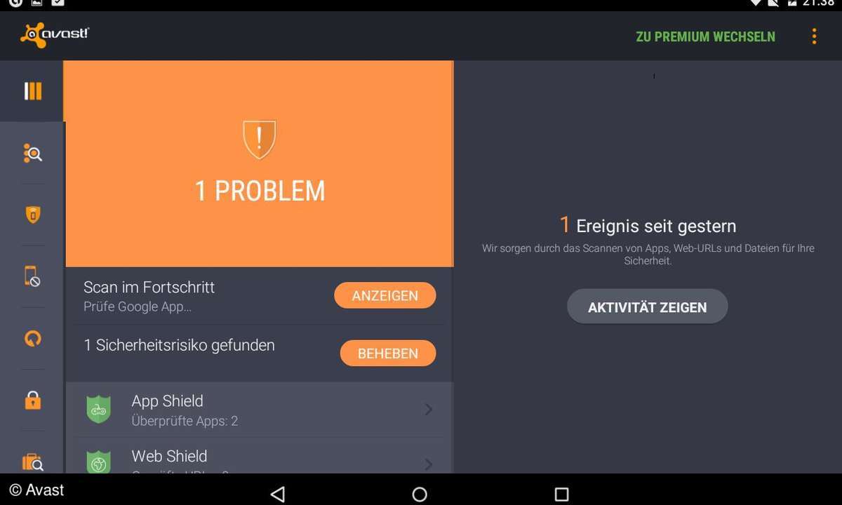 Screenshot: AVAST Mobile Security & Antivirus