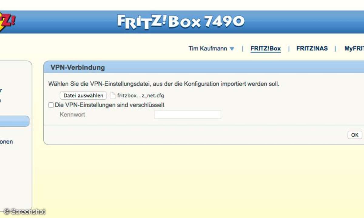 Fritzbox-Menü