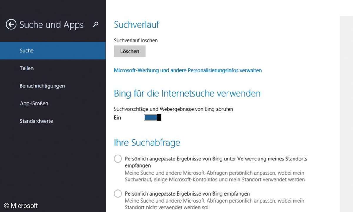 Suche & Apps